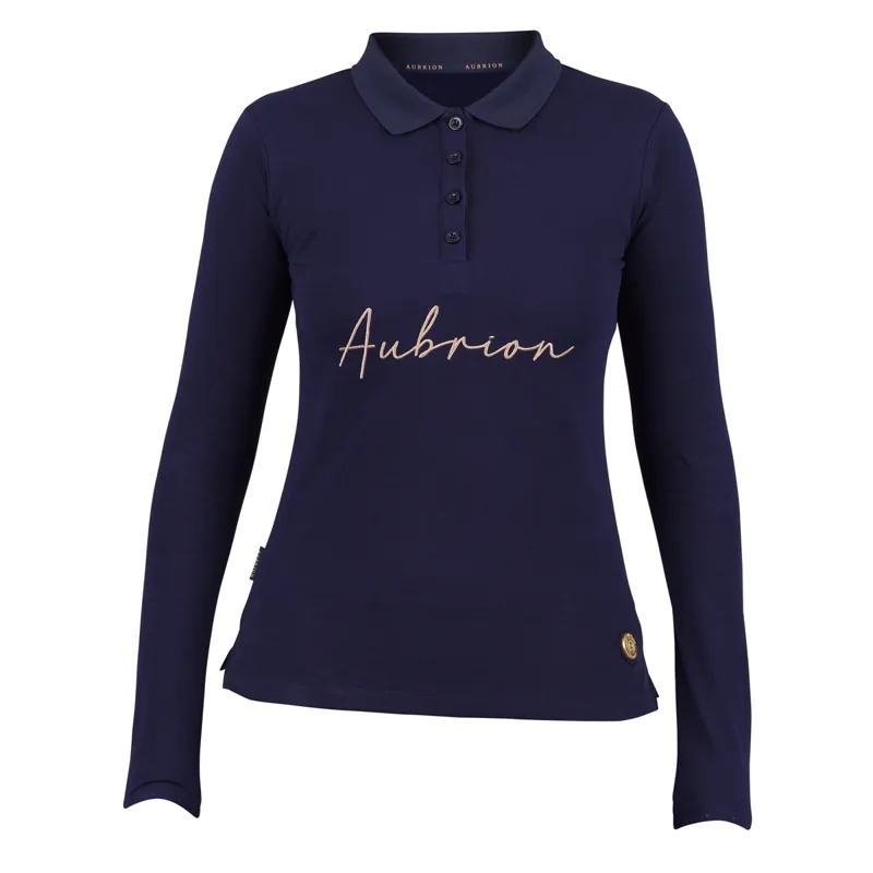 Aubrion Team Long Sleeve Polo - Navy
